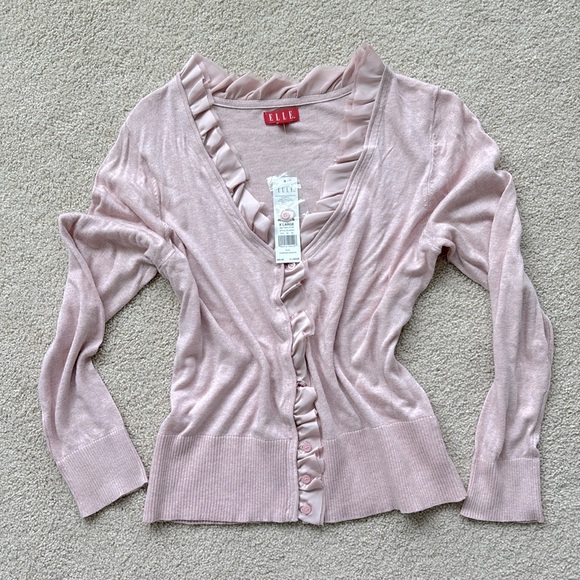 Elle Pink Ruffled Cardigan - Picture 6 of 7